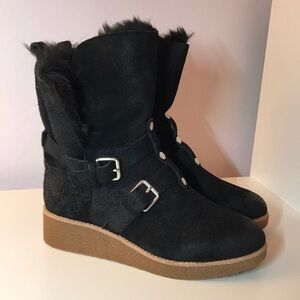 Rebecca Minkoff Perry Boot Diesel Black Suede *8